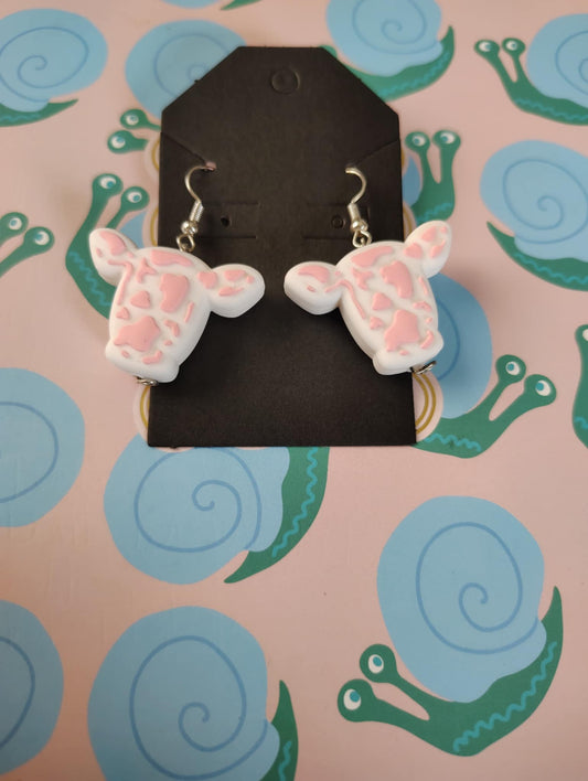 Beaded Cow Earrings