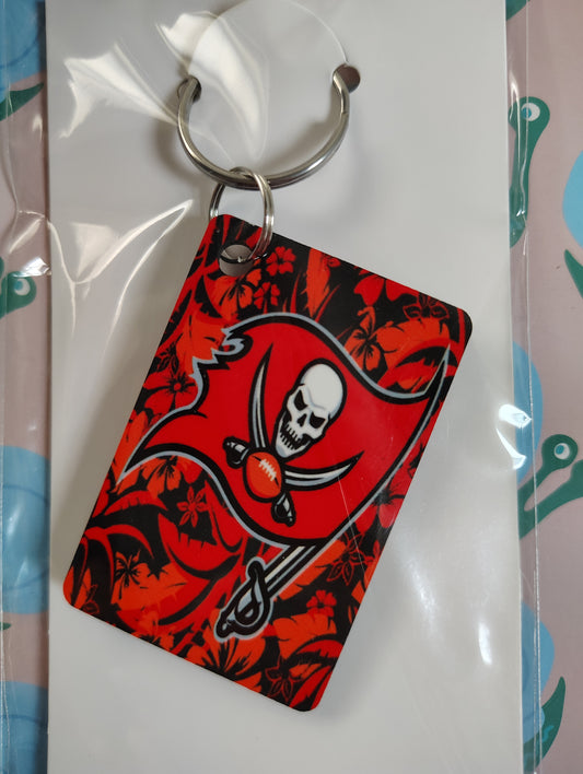 Skull flag keychain